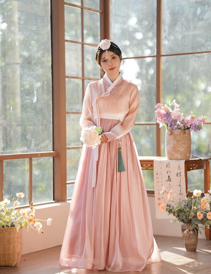 楽天市場】新品チマチョゴリ 韓服 ピンク系 可愛い大人用チマチョゴリ