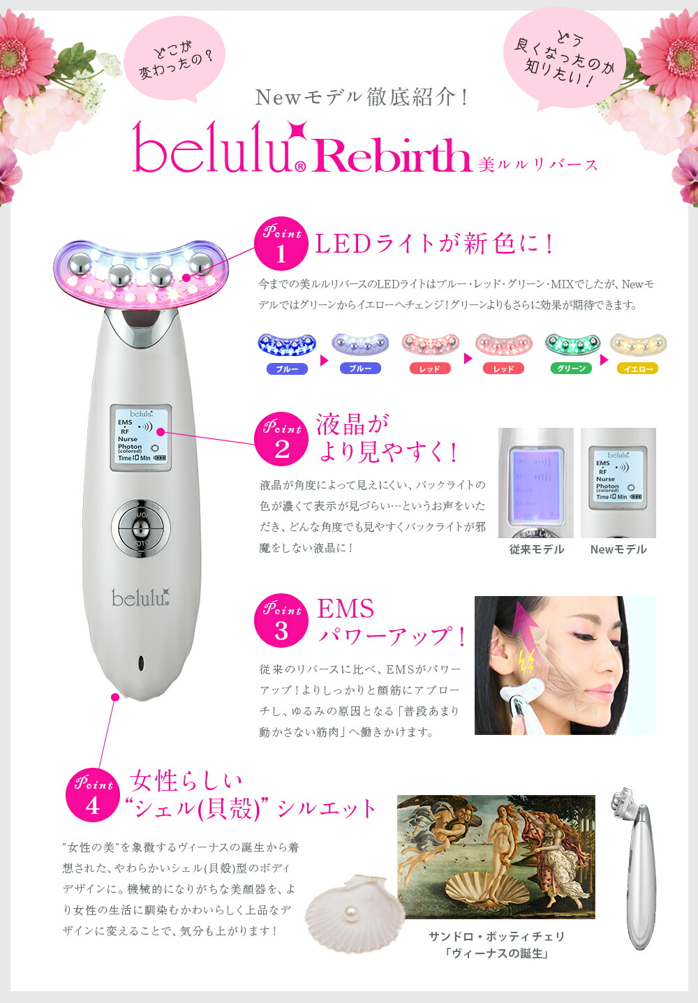 楽天市場】【New 美ルル リバース&スキンチェッカーセット】EMS 美顔器