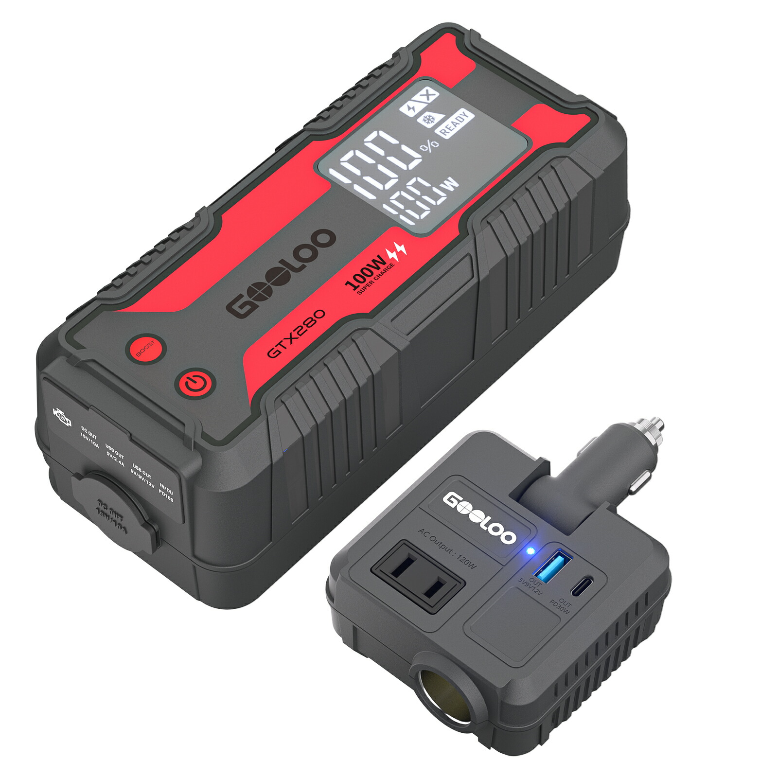 楽天市場】GOOLOO GTX280 ポータブル電源 280Wh12Vジャンプスターター