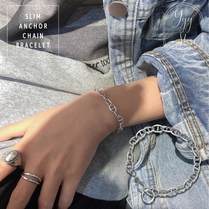 楽天市場】アンカーチェーンブレスレット シルバー スリム マンテル
