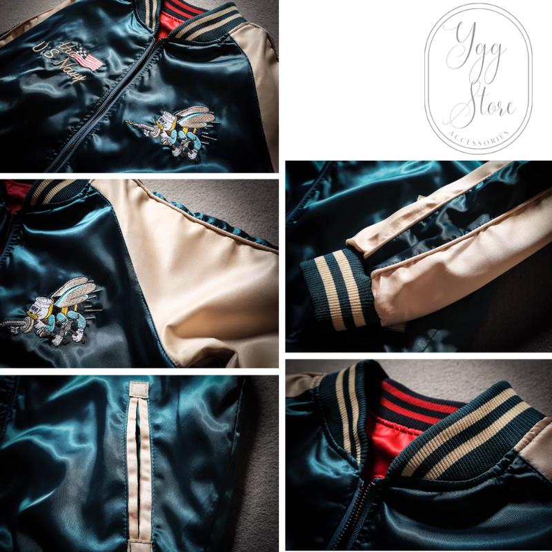 楽天市場】【XL、2XLサイズ入荷】リバーシブル スカジャン サテン U.S.