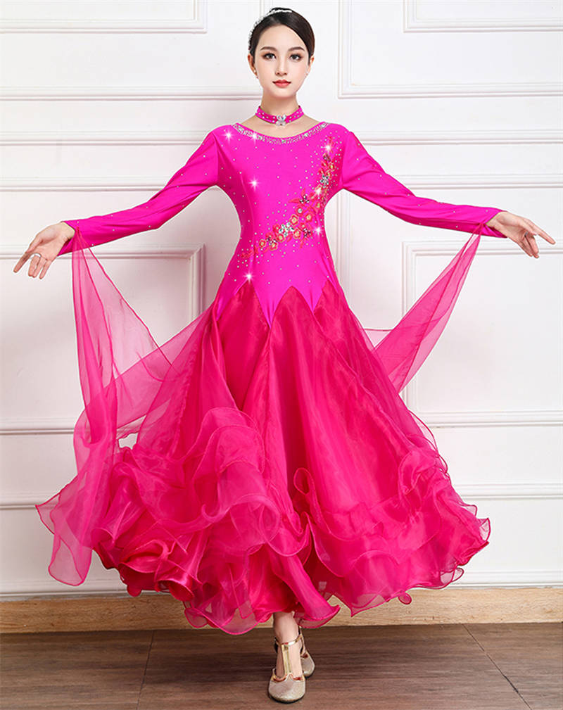 楽天市場】社交ダンスドレス ひらひらフロート 社交ダンス 練習着