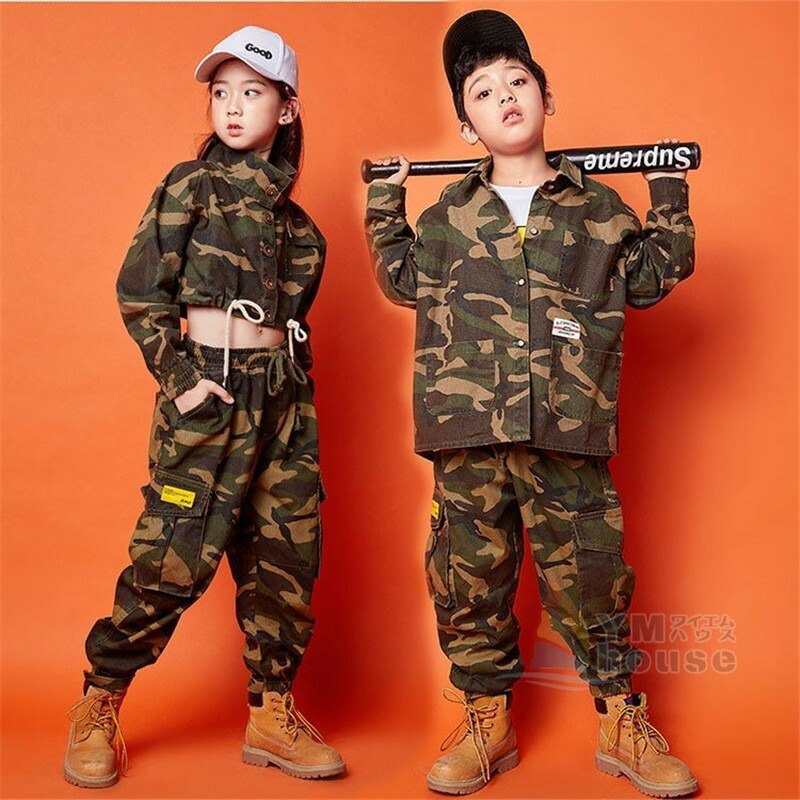 楽天市場】迷彩柄ダンス衣装 キッズダンス衣装 ヒップホップ HIPHOP