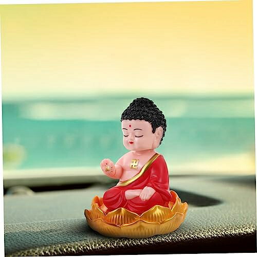 楽天市場】【20%OFFクーポン〜】ソーラーうなずく仏光如来置物 車内