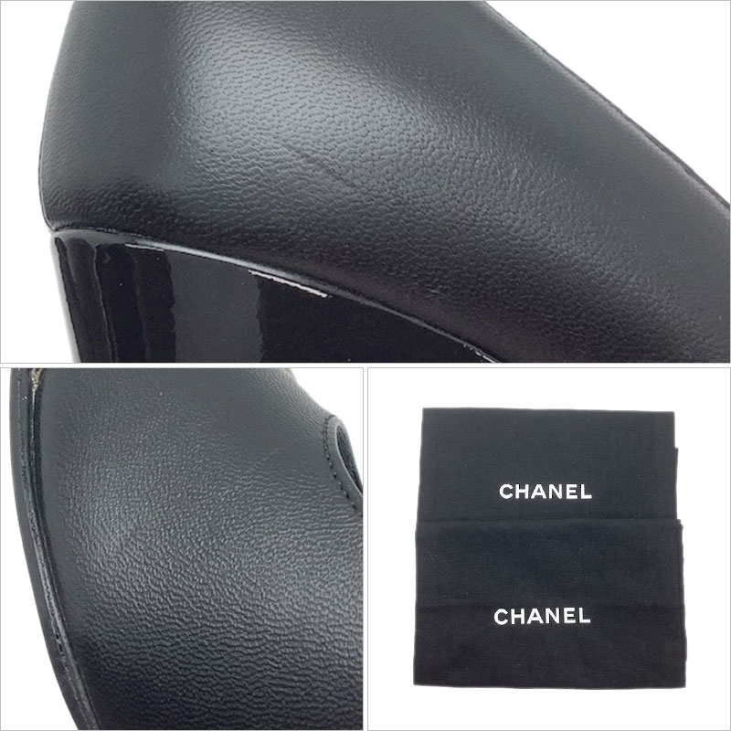 楽天市場】CHANEL シャネル パンプス レザー パテントレザー ブラック