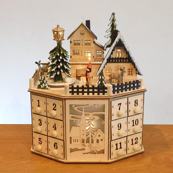楽天市場】ウッドアドベントカレンダー 手作り 北欧 おしゃれ 照明 LED
