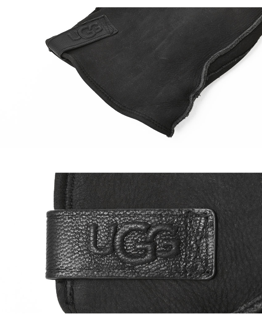 楽天市場】アグ 手袋 メンズ レザー クラムシェル ロゴ グローブ UGG
