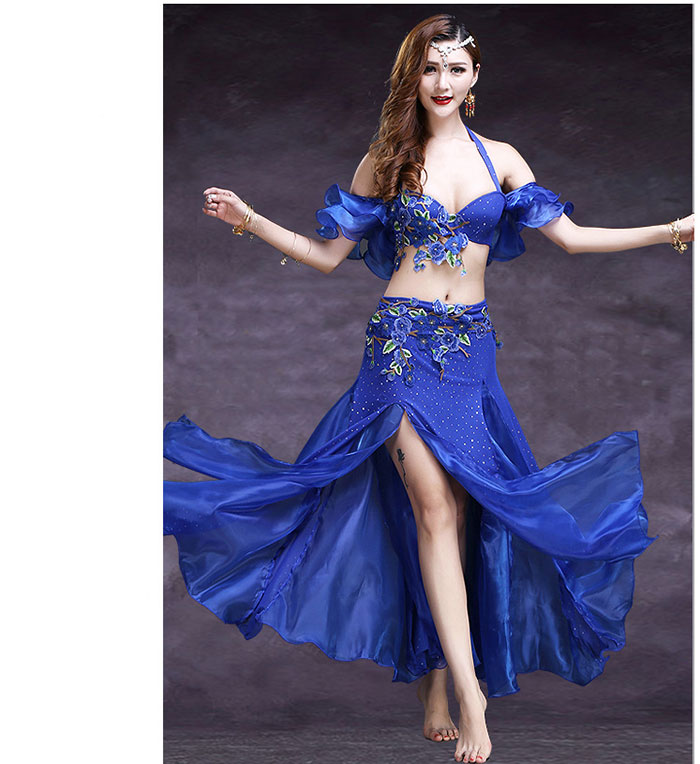 楽天市場】ベリーダンス 衣装 3点セット ブラ/ベルト/スカート