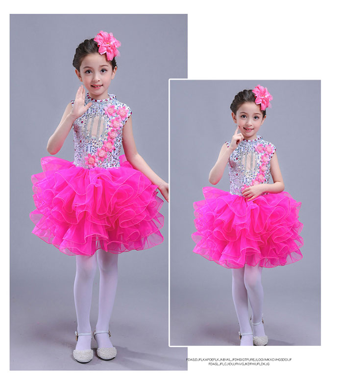 楽天市場】ダンス 衣装 キッズ 子供 花 髪飾り付き 2点セット 女の子