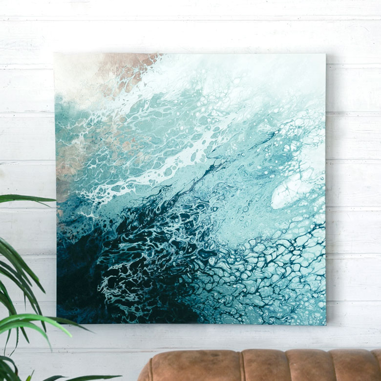 楽天市場】アートパネル 海 キャンバスアート 抽象画 キャンバス