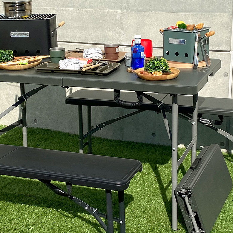 楽天市場】アウトドアテーブル 折りたたみ 4人掛 W 122 × D 60 cm