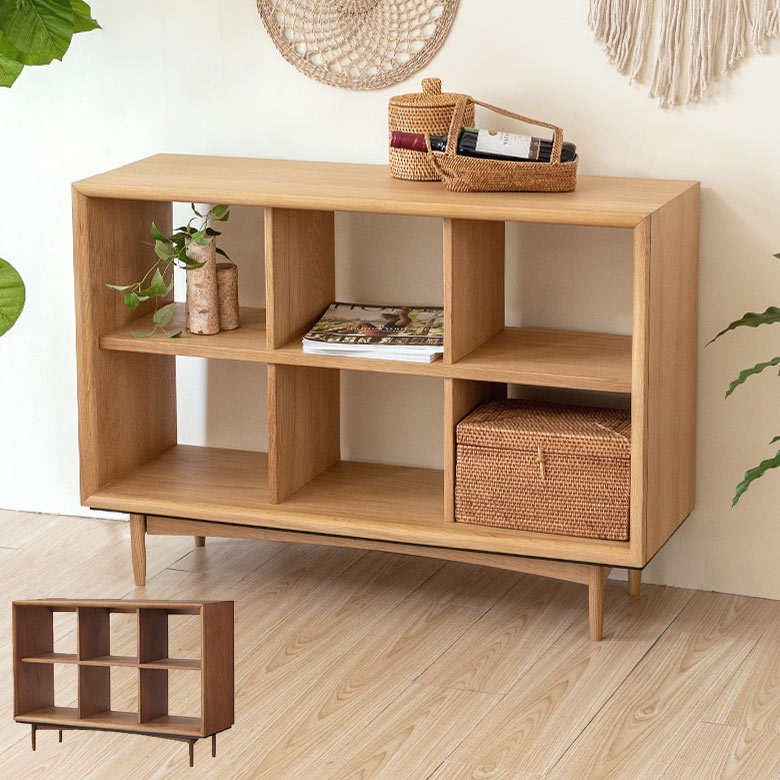 楽天市場】シェルフ 木製 2段 3列 オープンタイプ W 100 × D 34 × H 72