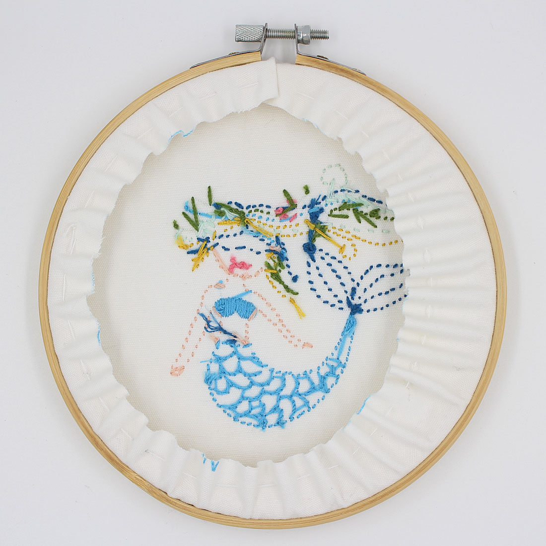 楽天市場】刺繍キット 【マーメイド】【直径約15cm】【刺繍枠付き】sgy