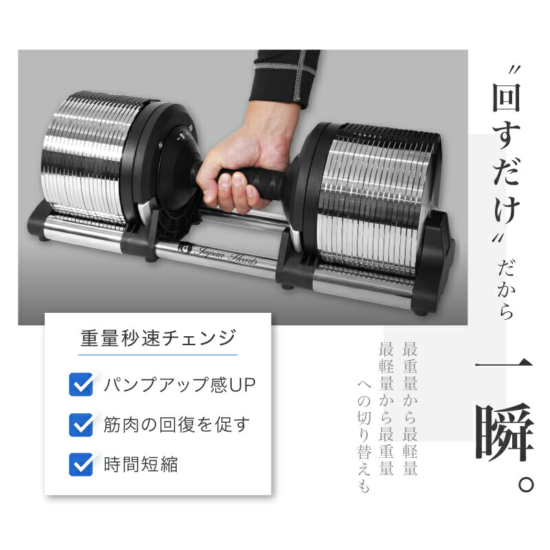 楽天市場】【楽天1位 】 可変式ダンベル メタルダンベル 40kg 38段階