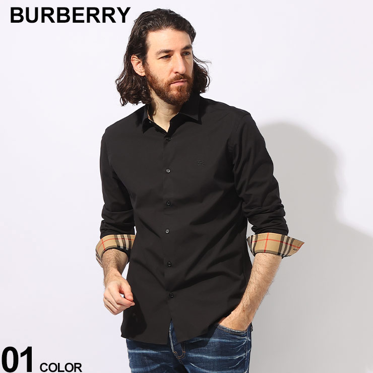楽天市場】バーバリー BURBERRY 襟＆袖裏チェック ロゴ刺繍 レギュラー
