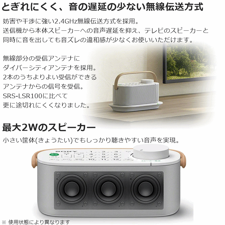 楽天市場】【送料込み】お手元テレビスピーカー(SRS-LSR200)【テレビの