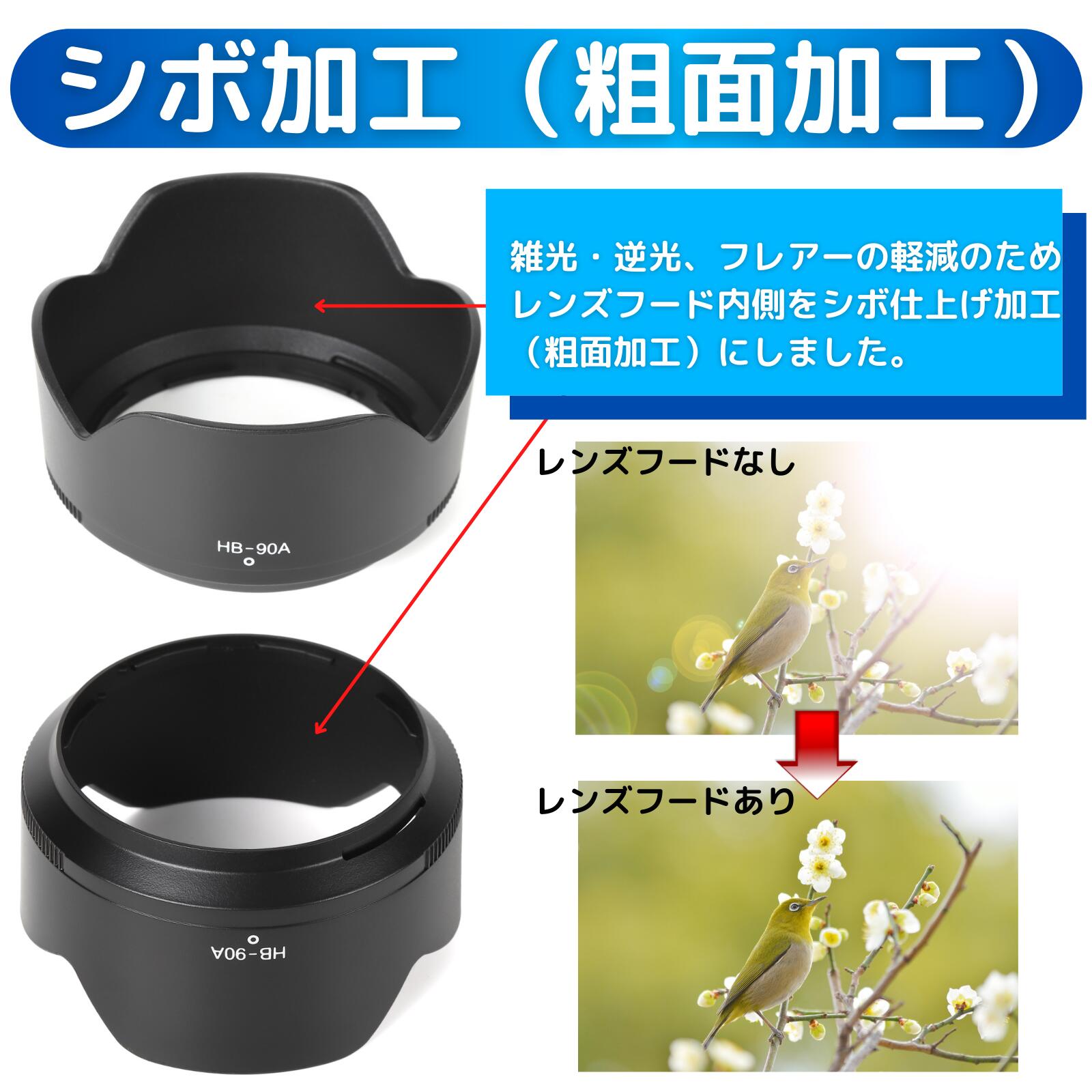 楽天市場】ニコンレンズ用 レンズフード HB-90A バヨネット 互換