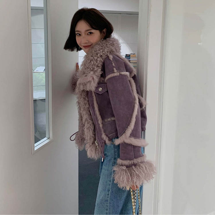 楽天市場】巻きラムファー襟 Wフェイス ラビットファームートン