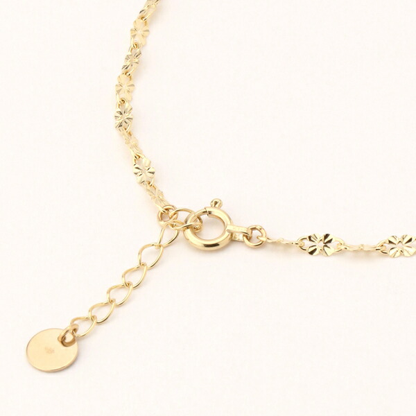 楽天市場】K10イエローゴールド クローバー ブレスレット／ ヴイエー