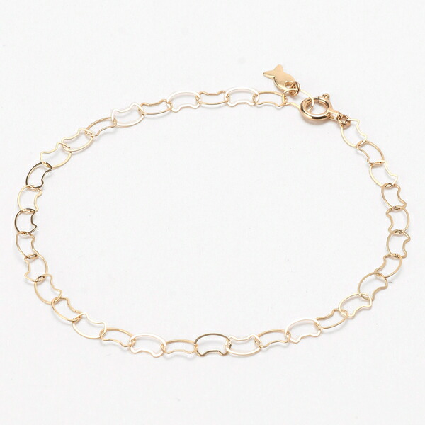 楽天市場】K10イエローゴールド ネコ ブレスレット【Me＆Cats寄付対象