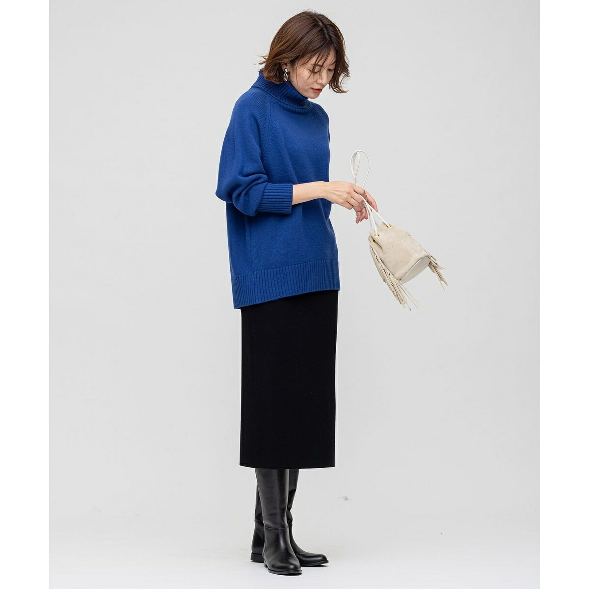 楽天市場】ウールカシミヤブレンドバルキー タートルネック ニット／23