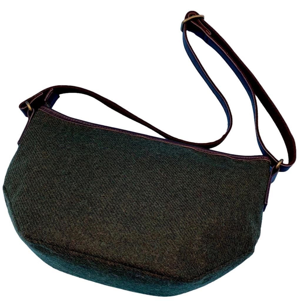 楽天市場】ハリスツイードx再生ウールコンビ三日月ショルダーバッグ