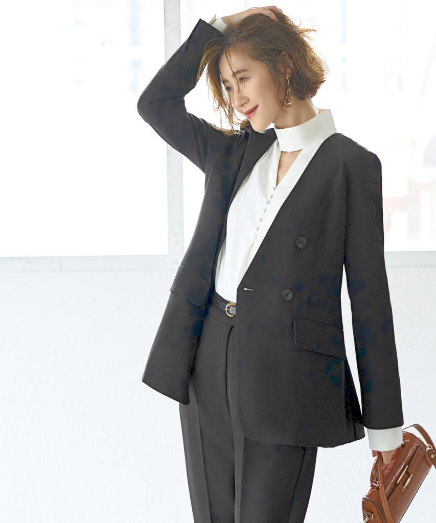 楽天市場】【S〜3L】バッククロスケープダブルブレストジャケット