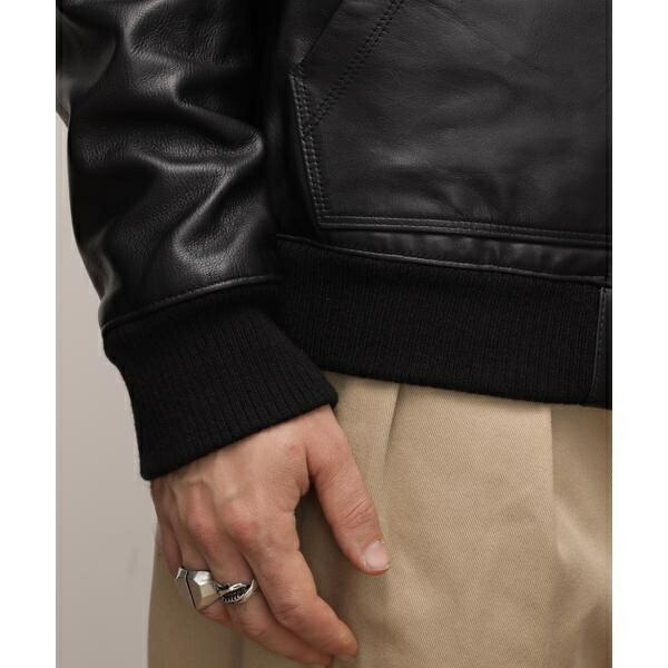 楽天市場】LEATHER FULLZIP PARKA／レザー フルジップ パーカー