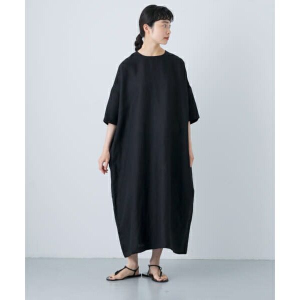 楽天市場】『2サイズ展開』リネンレーヨンワイドワンピース／かぐれ