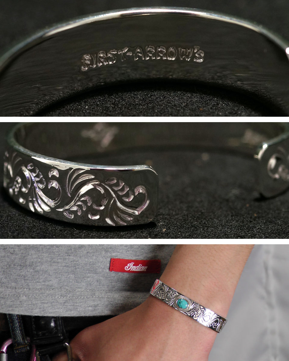 楽天市場】ポイント2倍!!ファーストアローズ ターコイズ付 カラ草彫り