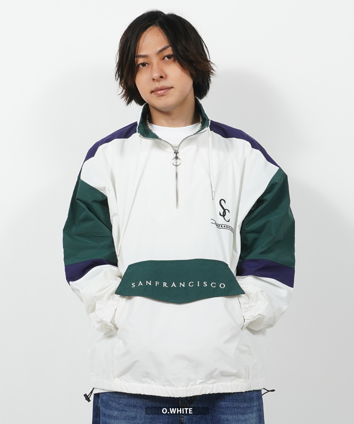 PGG フルジップ ホワイトジャケット PGG フルジップジャケット