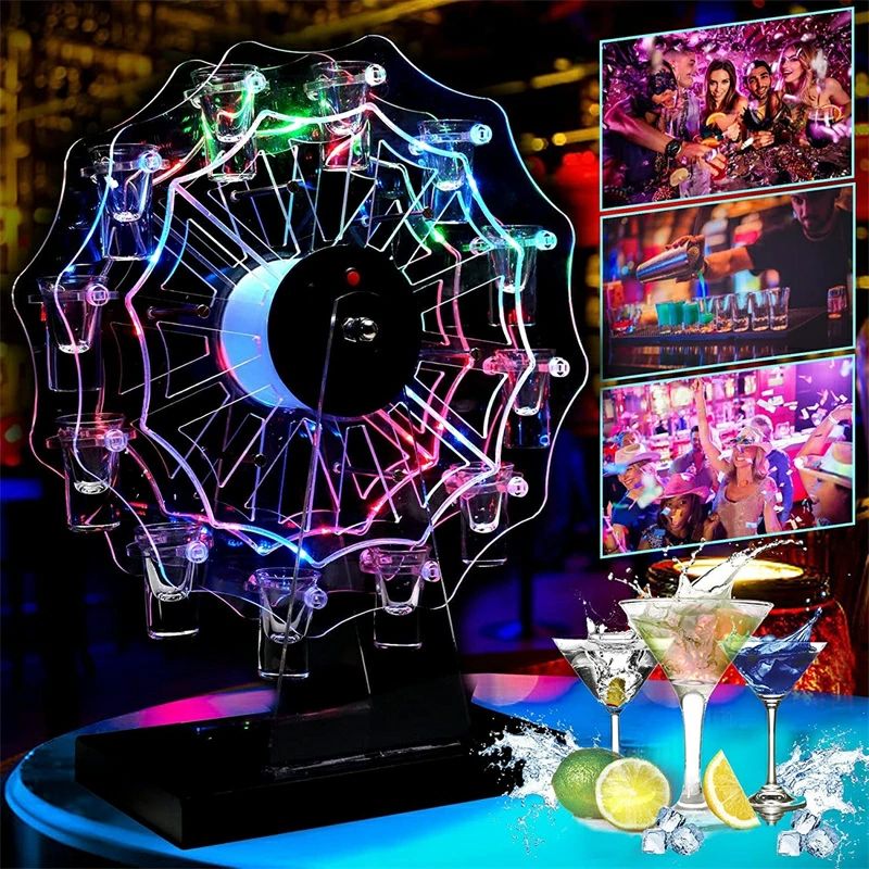 楽天市場】テキーラ観覧車 LED酒ボトルの表示棚 12カップ バーホテル