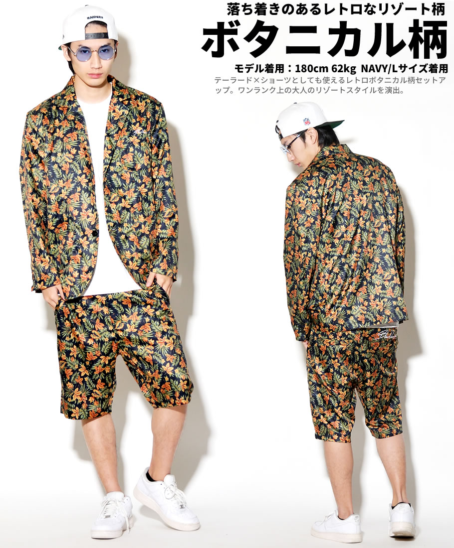 楽天市場】セットアップ メンズ スーツ 花柄 夏 大きいサイズ ハーフ