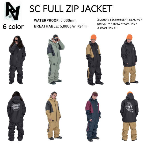 楽天市場】【AA HARD WEAR】2022/2023 SC FULL ZIP JACKET スノー