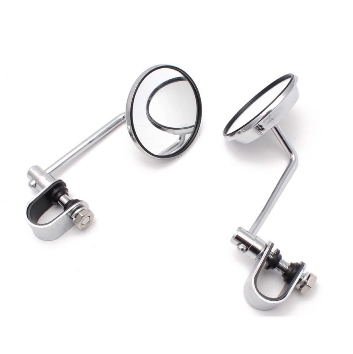 楽天市場】3インチ クランプ タイプ ラウンド ミラー 左右セット 自在