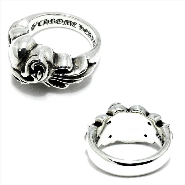 楽天市場】【CHROME HEARTS クロムハーツ】FLORAL CROSS HEART RING