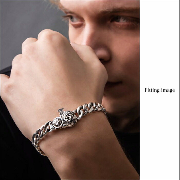 楽天市場】メンズ シルバーブレスレット ブレスレット 喜平 薔薇 唐草