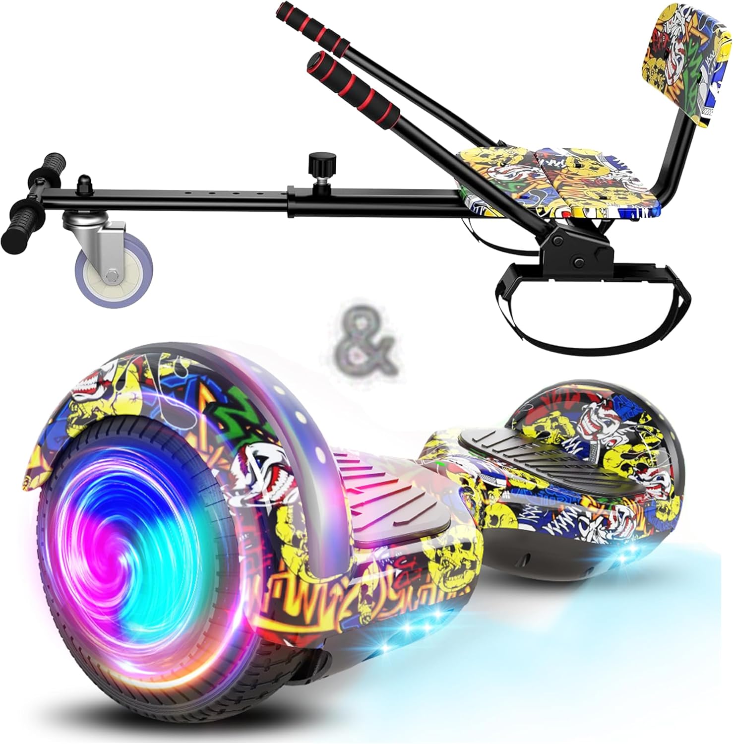 TST A02C Colorful Hoverboard with Kart 2 Group – TsTescooter
