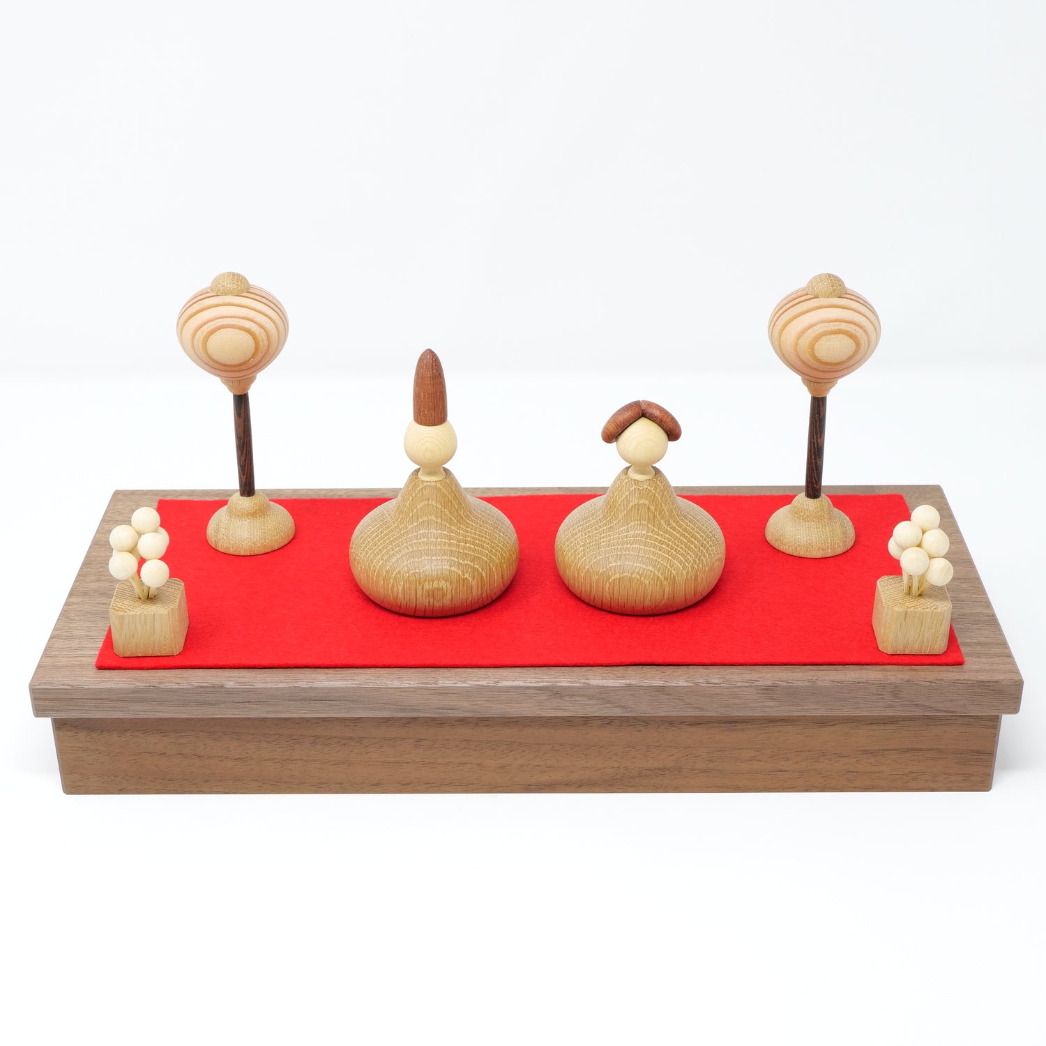 ろくろ細工の三浦木地 ：雛人形】ひな一段セット小（新タイプ） 三浦木