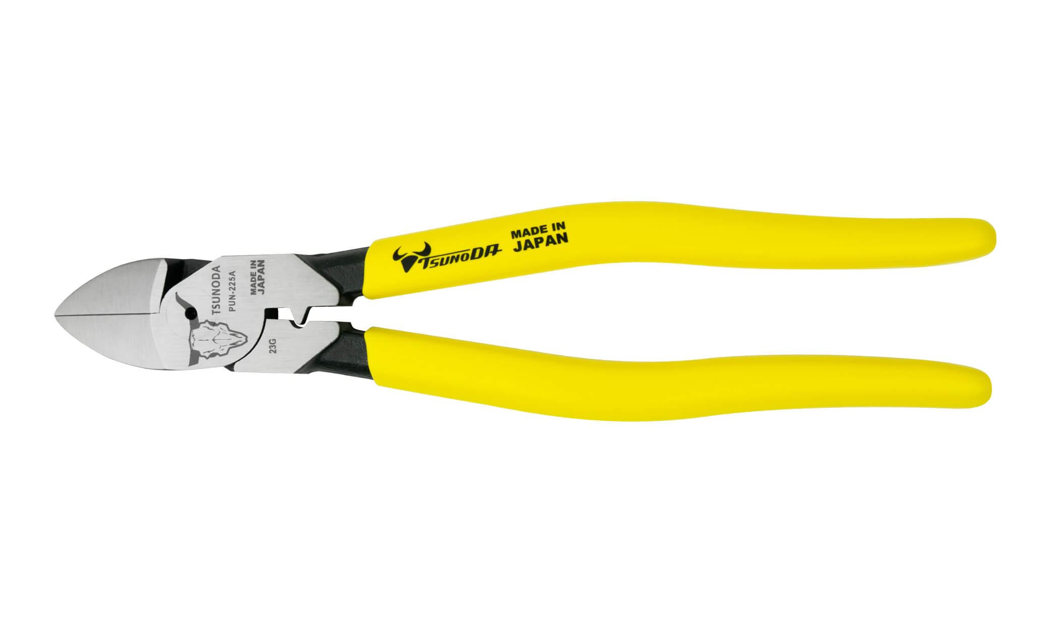 PUN-225A 電工パワー薄刃ニッパー225mm（圧着機能付） 株式会社ツノダ