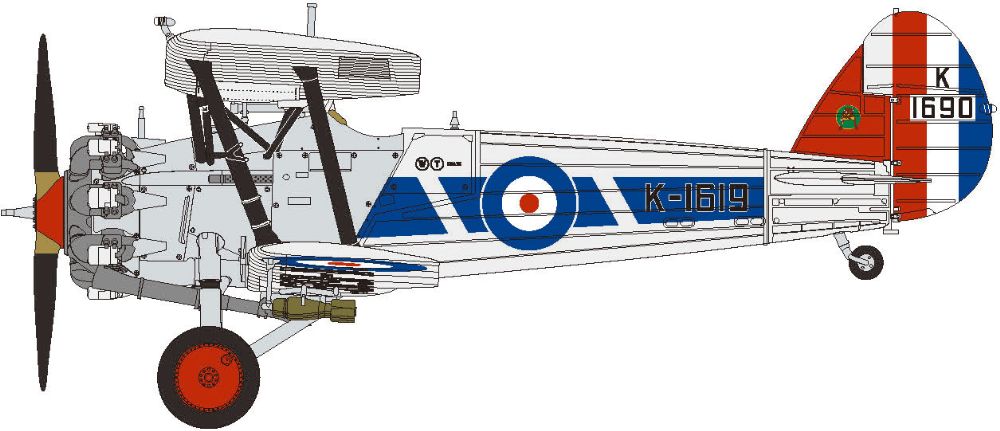 1/48 ブリストル ブルドッグ Mk.ⅡA【X5145:5063129038830】｜AIRFIX