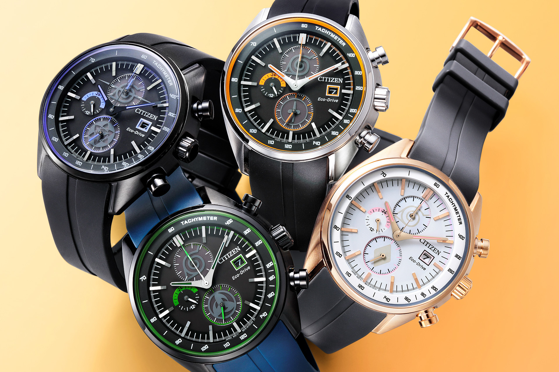 シチズン×NARUTO 限定コラボレーションウオッチ」発売。ナルト・サスケ