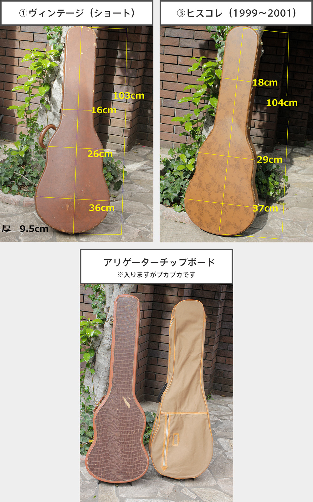 レスポール用ハードケースカバー