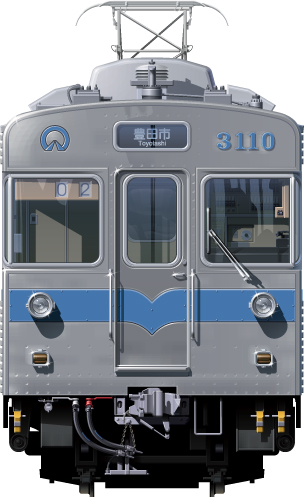 名古屋市交地下鉄 3000形 正面イラスト