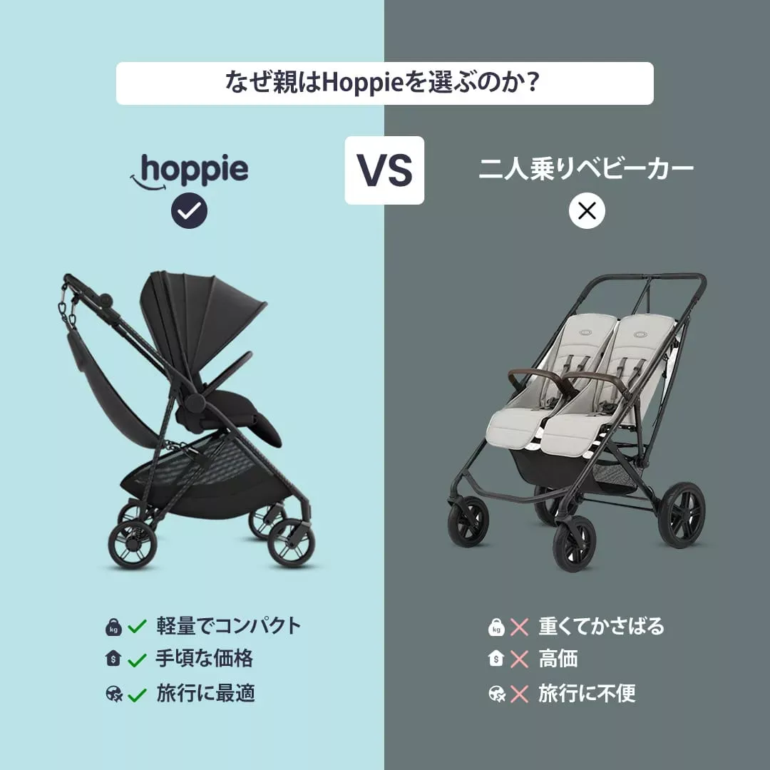 Hoppie – 幼児とベビーカーのためのスマートな追加シート