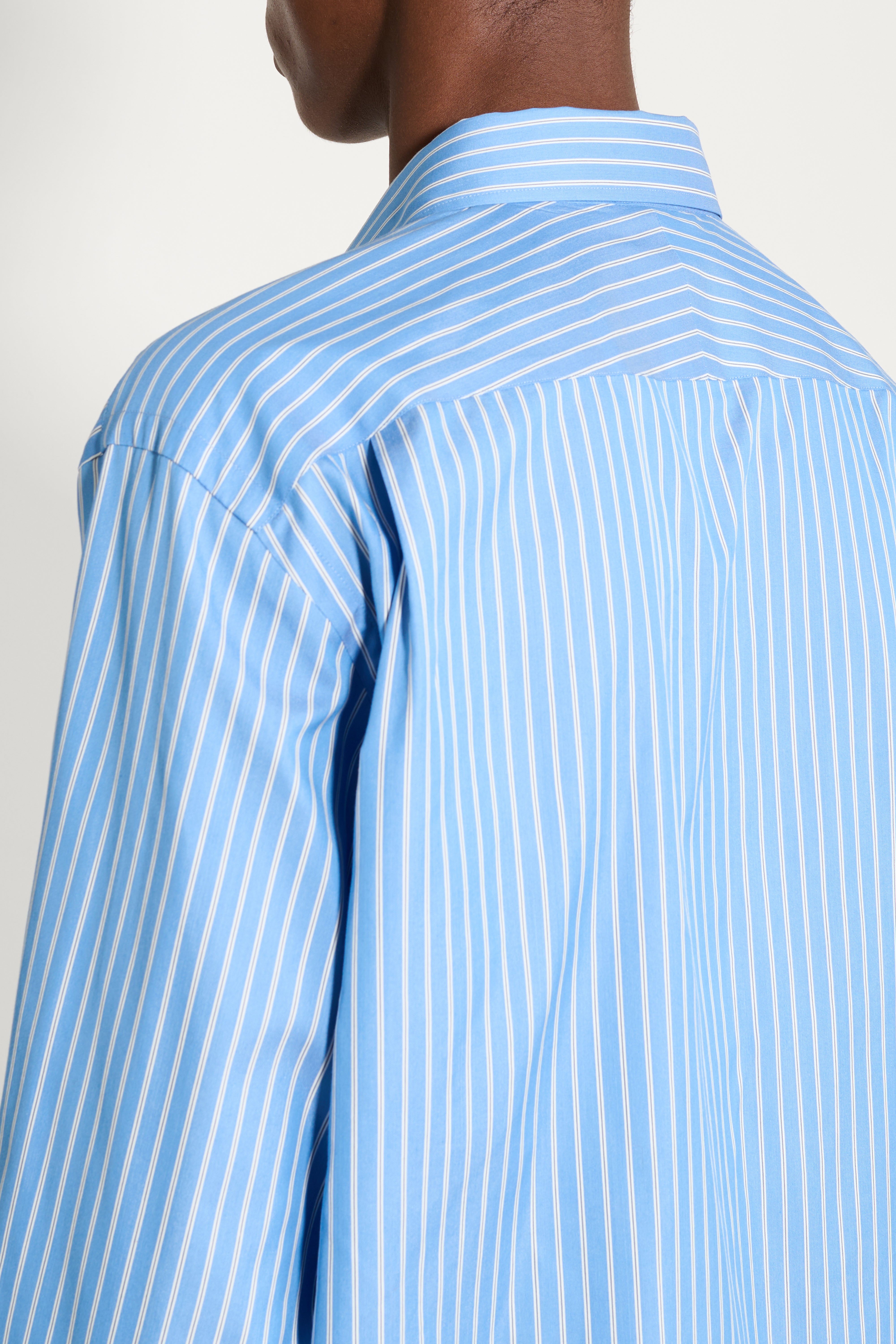 Auralee Cotton Silk Stripe Shirt Blue Stripe – Très Bien