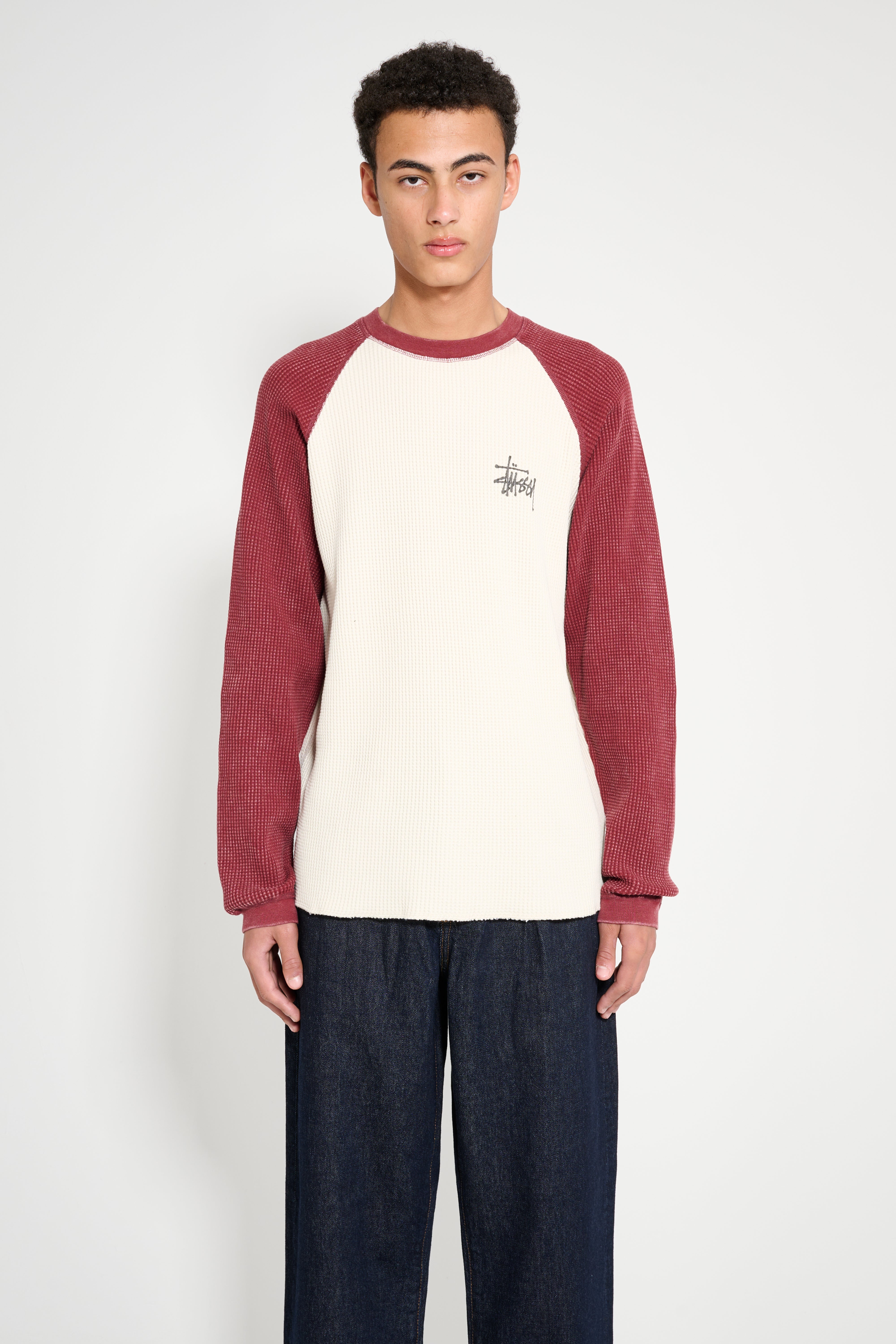 Stüssy Raglan Thermal Two Tone Off White – Très Bien