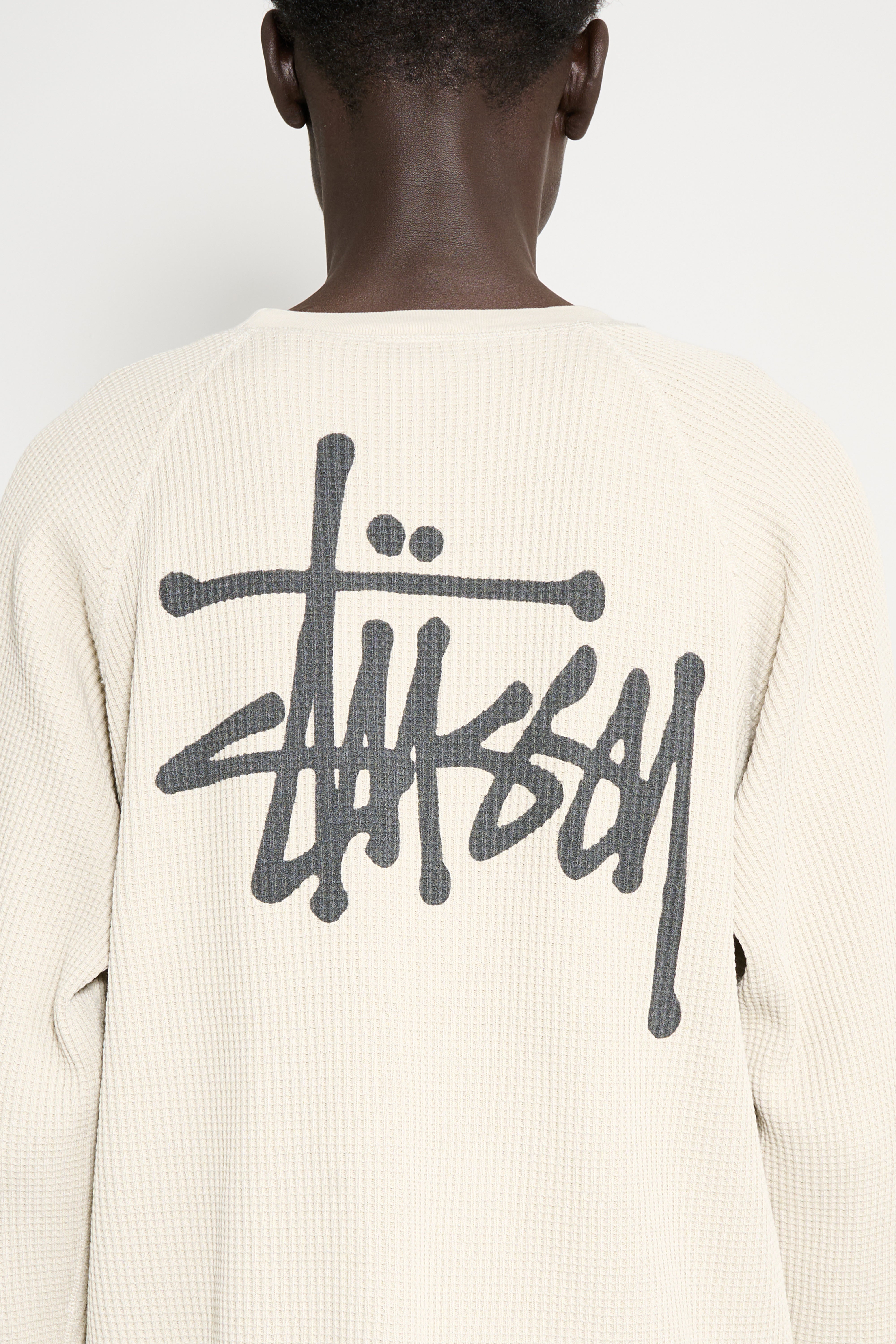Stüssy Raglan Thermal Basic Stock LS Tee Bone – Très Bien