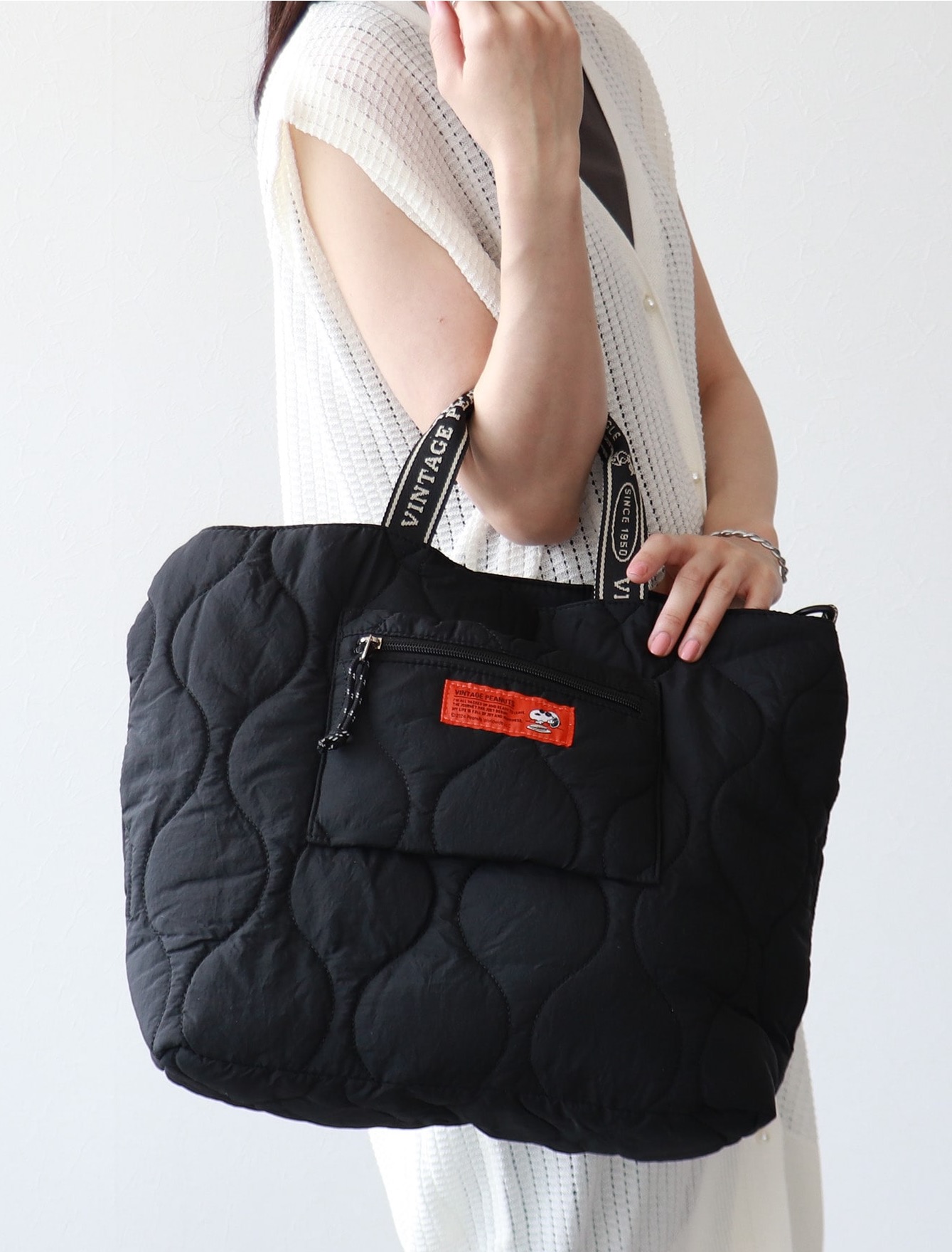 💚PEANUTS/ キルティングトートL💚｜スリーフォータイム｜ショップ