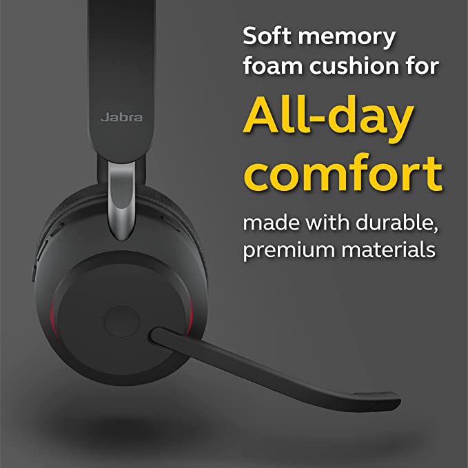 Jabra Evolve2 65 Wireless Headset Link380C MS Mono Black Microsoft Tea